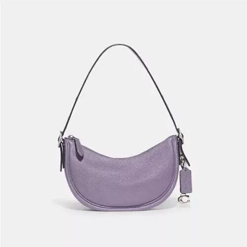 Coach Women`s Light Violet Luna Soft Pebble Leather Shoulder Bag CC439