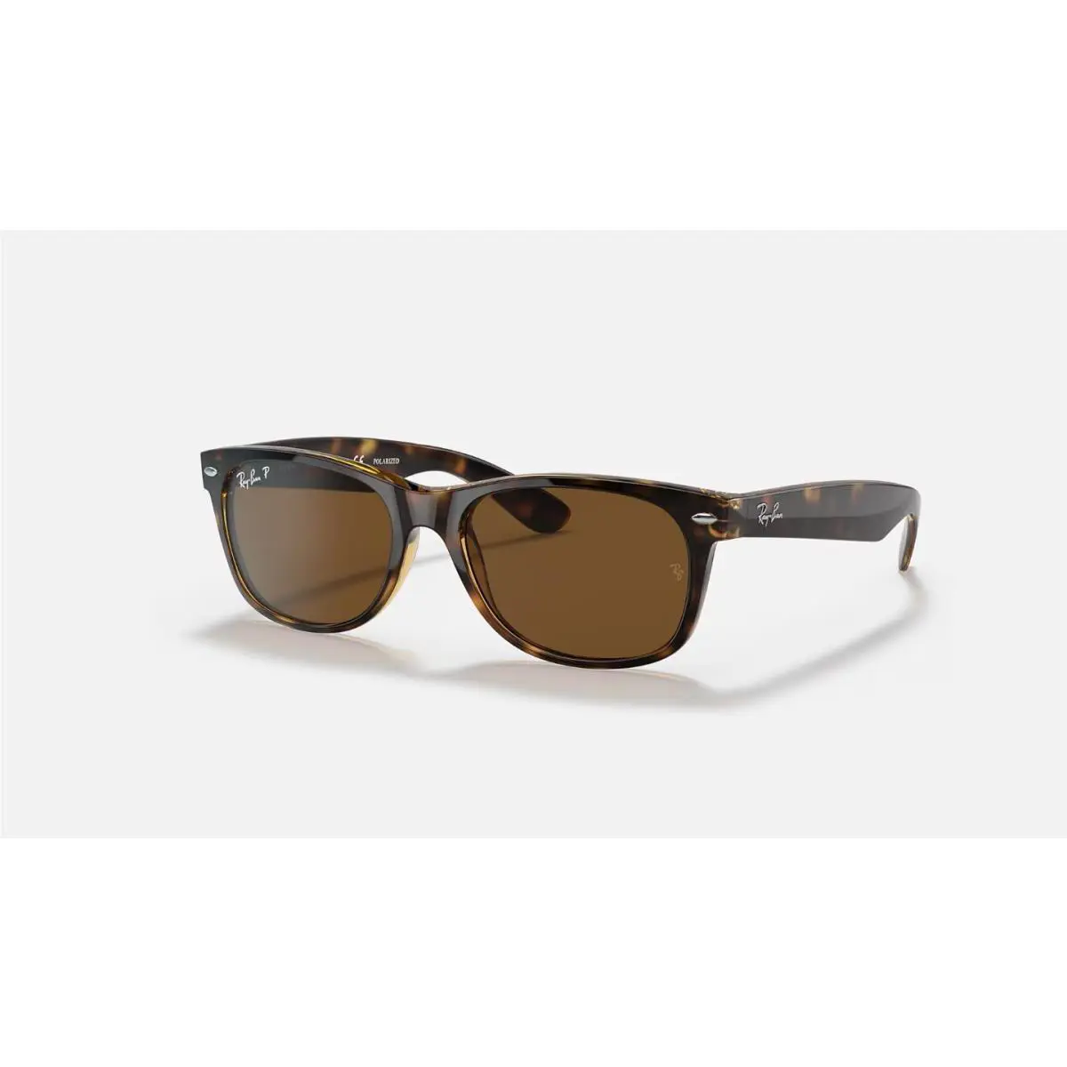 Ray-ban Wayfarer Polished Tortoise/B-15 Brown Polarized 55 mm Sunglasses