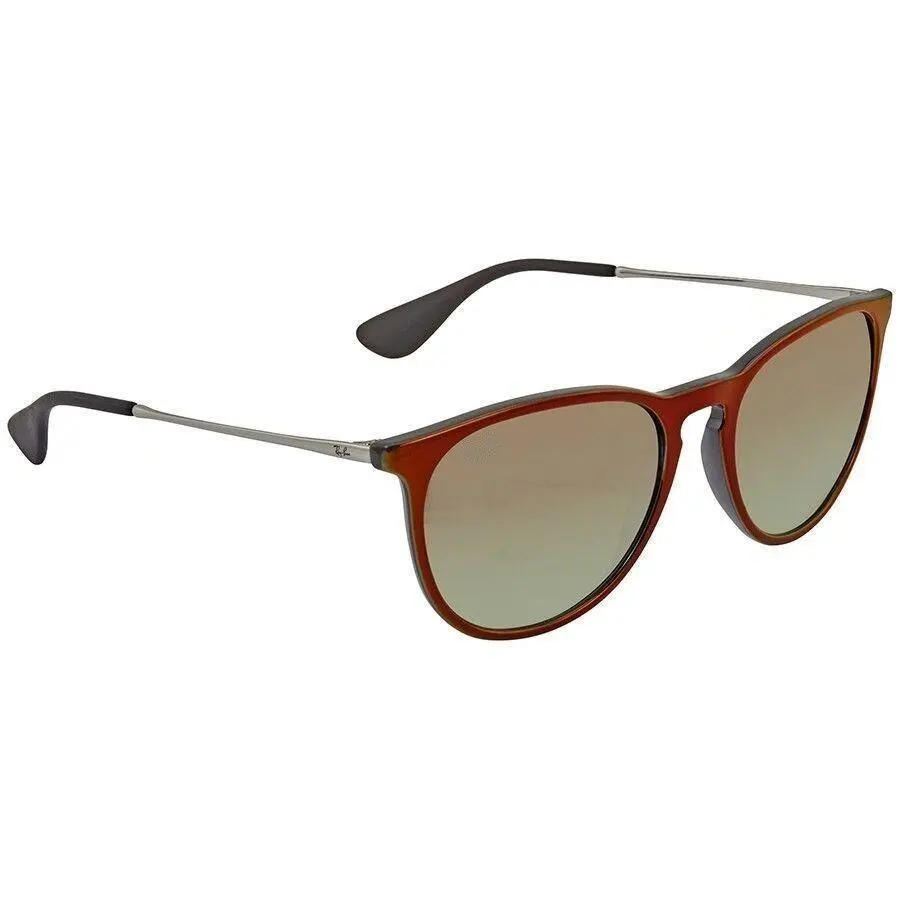 Ray-ban RB4171 6316E8 Erika Brown Gradient Phantos Women Sunglasses - Frame: Black, Lens: Brown