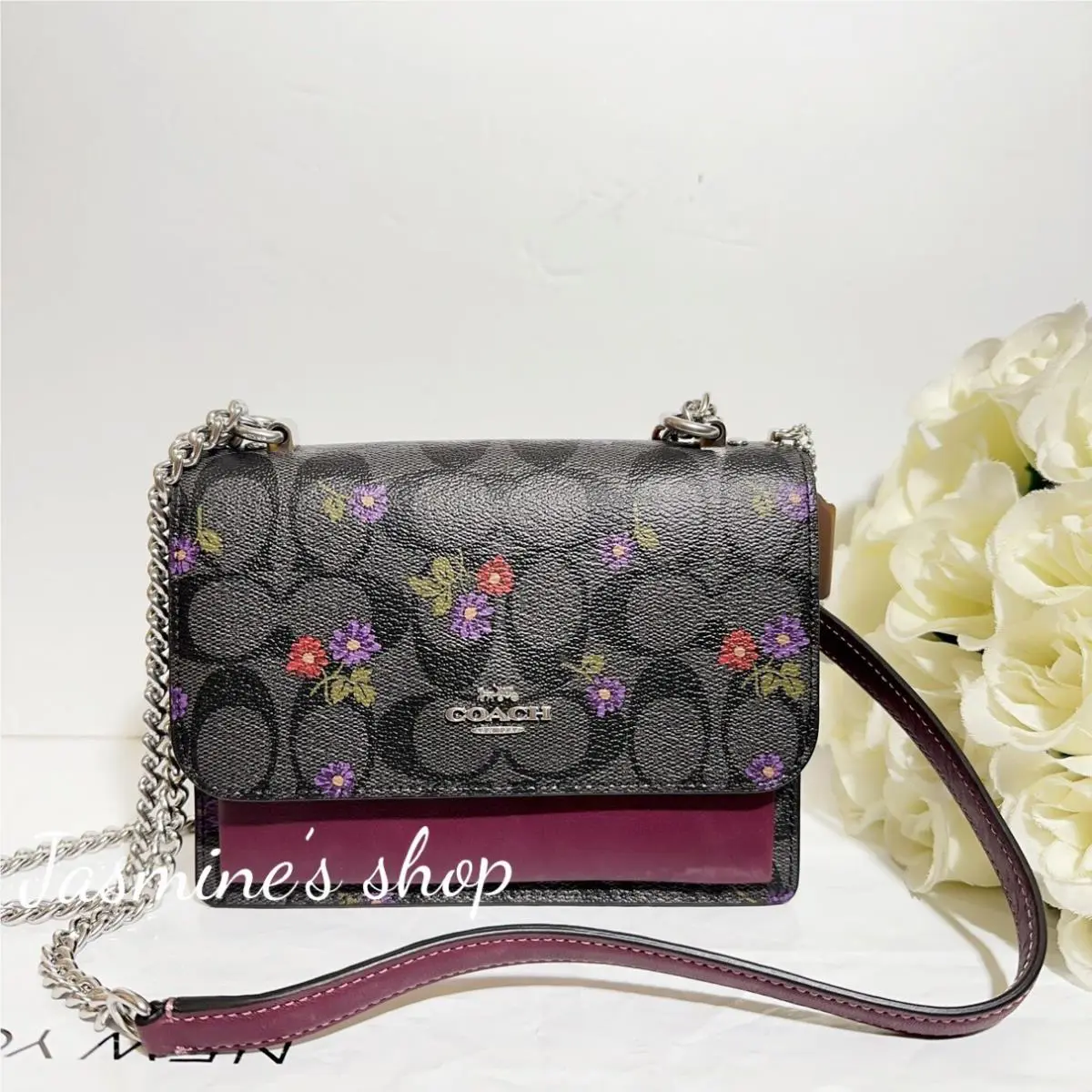 Coach Mini Klare Crossbody In Signature with Country Floral Print CM244