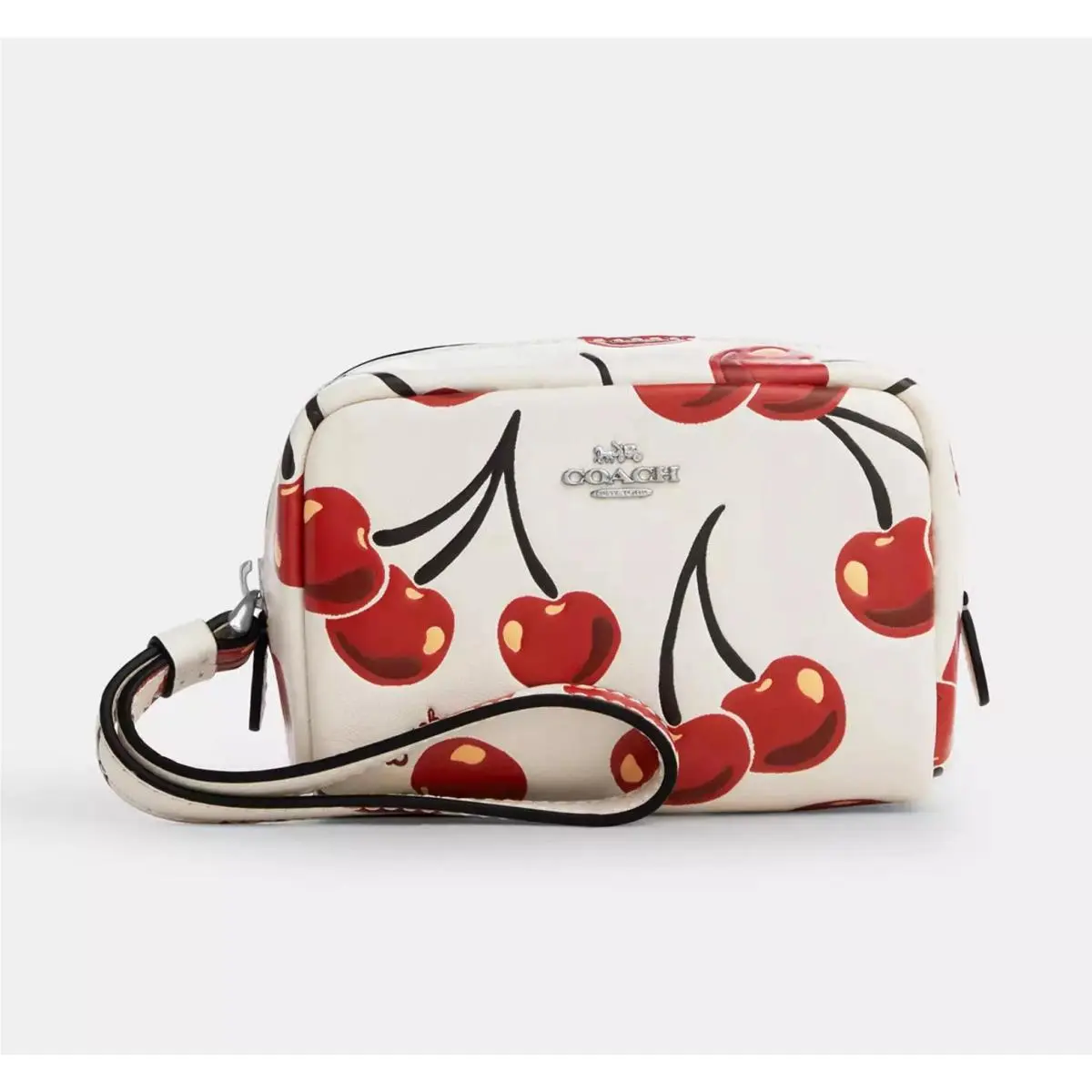 Coach Mini Pouch Wristlet with Cherry Print CZ470
