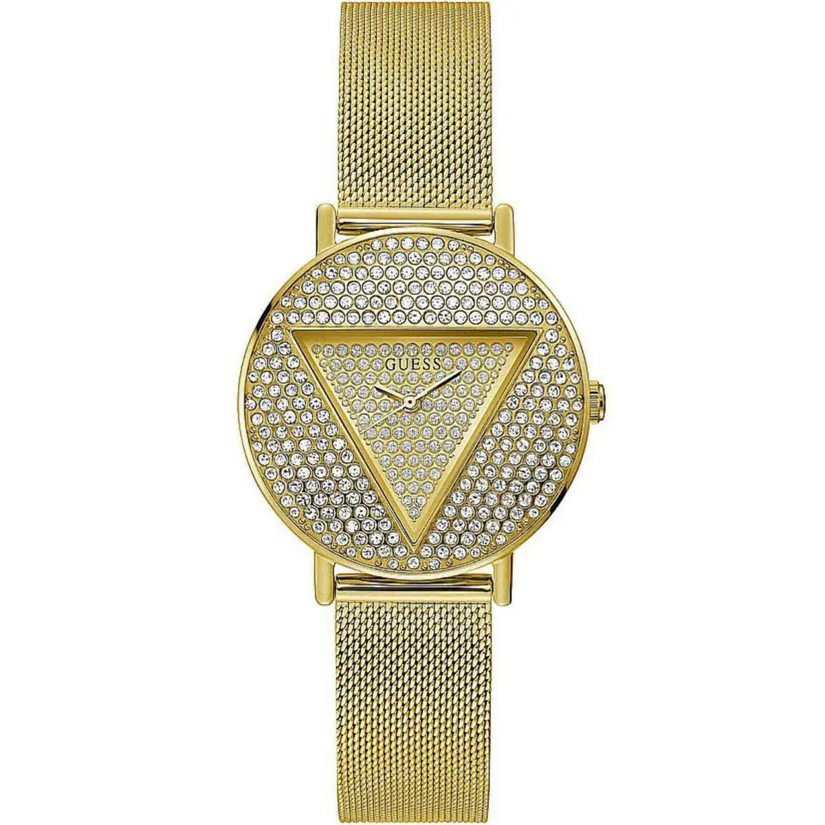 Guess GW0477L2 Women`s Gold Tone Steel Elegant Crystallized Glitz Watch