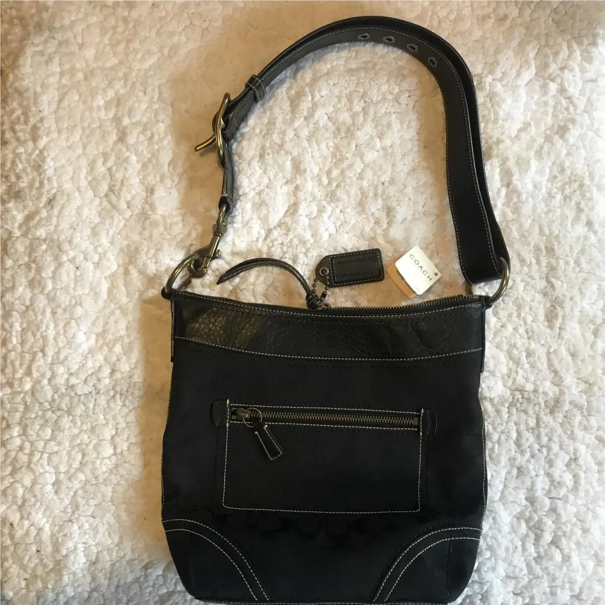 Coach Black Adjustable Crossbody Bag F06M-10403 W/ Tags Nos