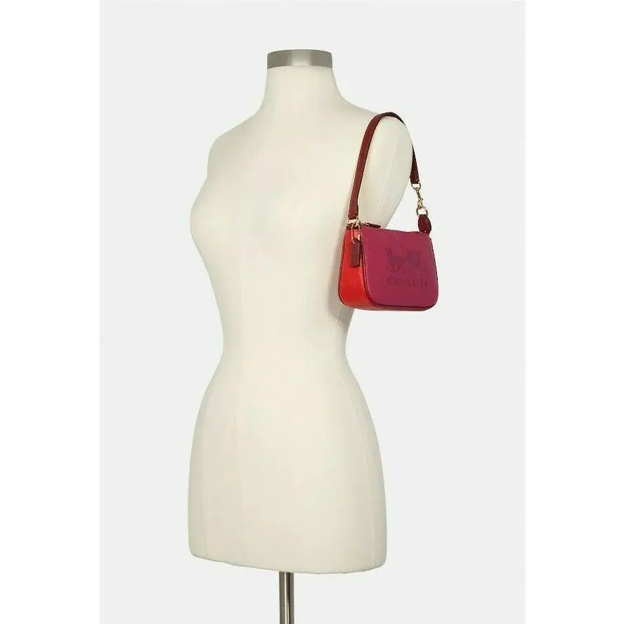 Coach C5579 Nolita 19 with Horse and Carriage Wristlet/mini Bag In Bright Violet