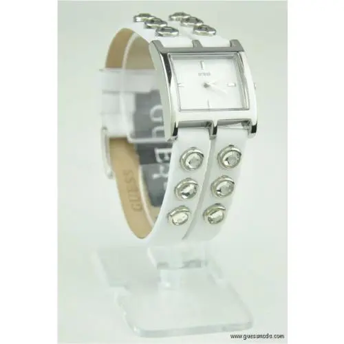Newest Guess White Ladies Watch Leather U85120L1 Usa