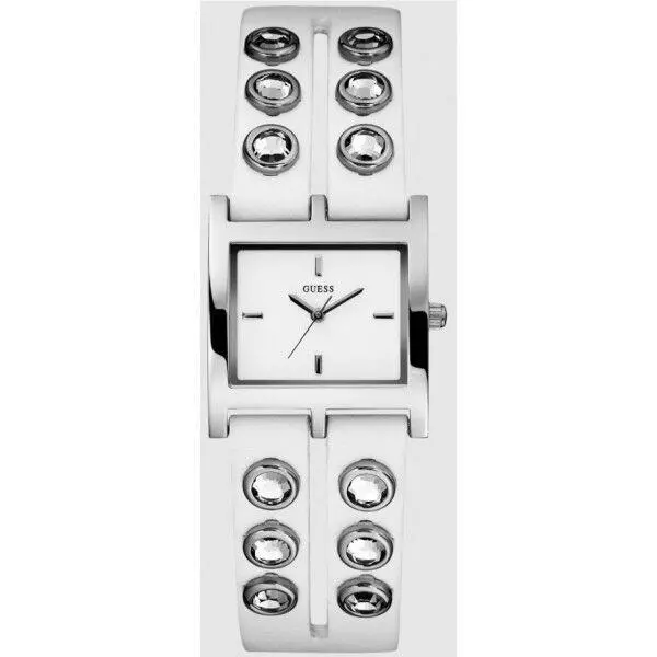 Newest Guess White Ladies Watch Leather U85120L1 Usa