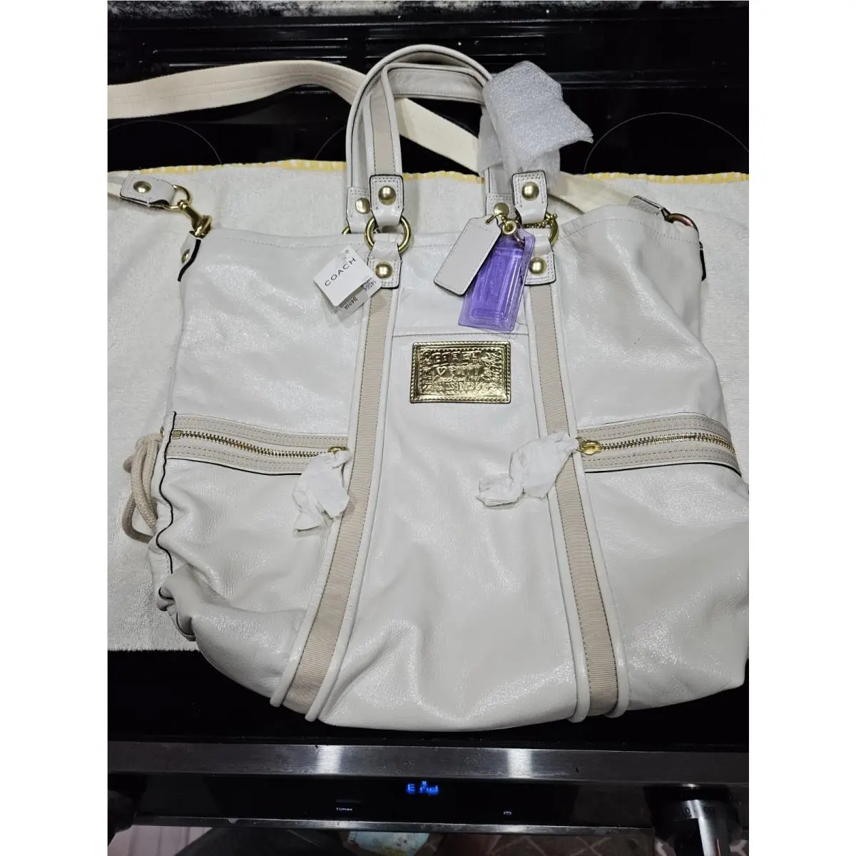 Poppy Large Tote Chalk Color by Coach