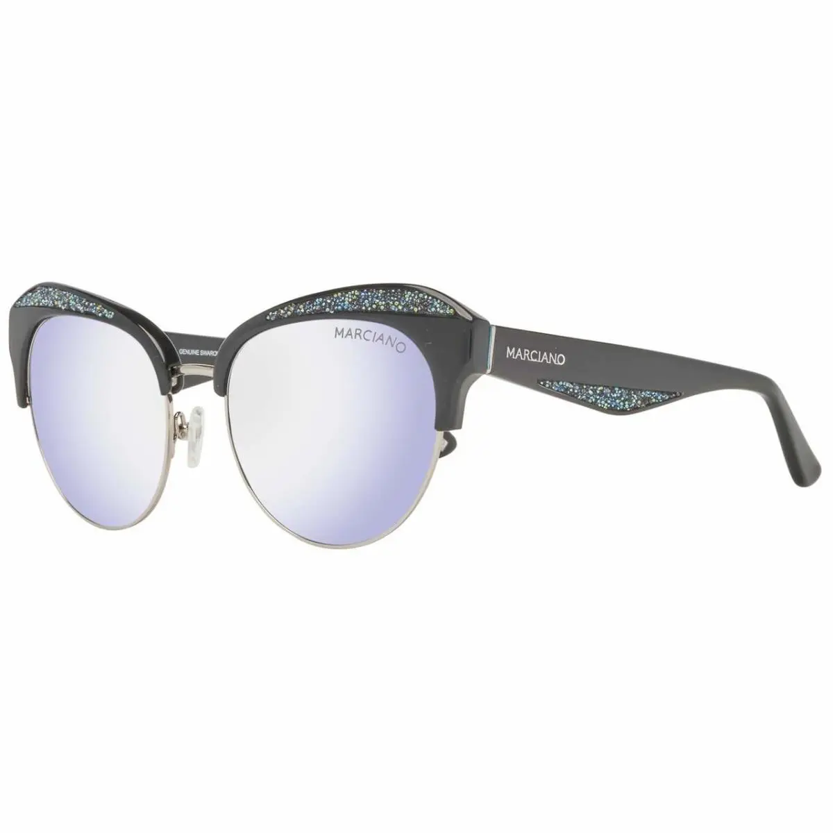 Designer Sunglasses GM0777-01C in Black with Silver Mirror Lenses by Guess