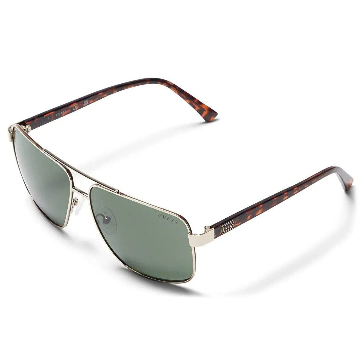 Pilot Sunglasses GF5074 32N Gold Tortoise / Green 61-13-140 Unisex by Guess