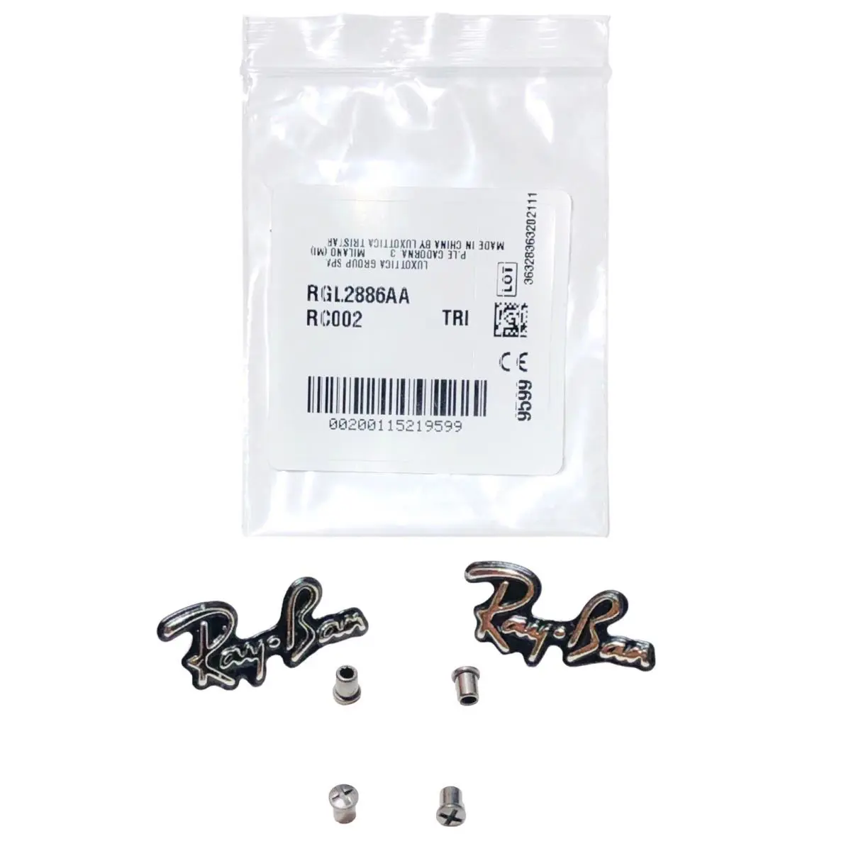 Ray Ban RB8313 RB8412 RB8416 RX8901 Replacement Written Decor Icon Logo W Screws