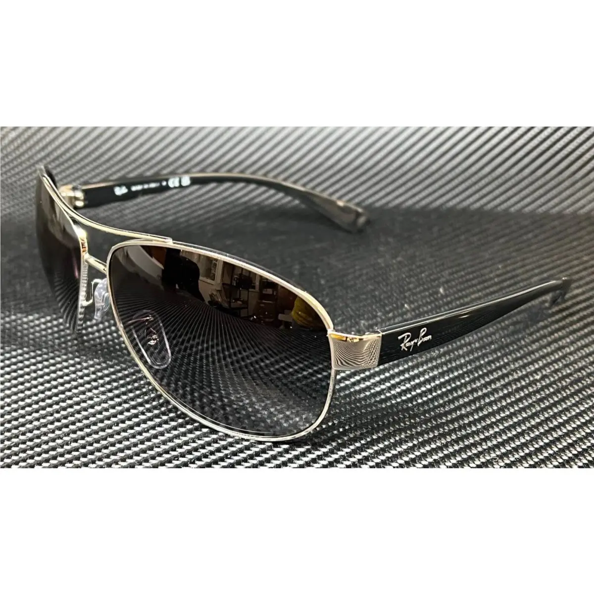 Ray Ban RB3386 003 8G Silver Pilot Men`s 63 mm Sunglasses