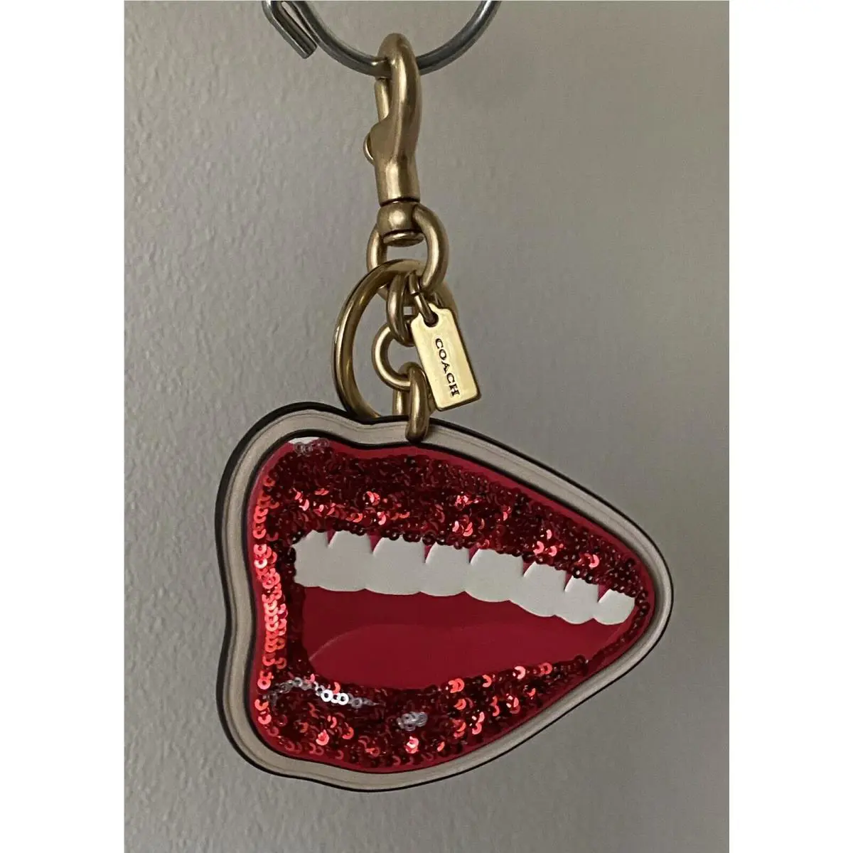 Coach X Wesselmann Lips Bag Charm / Keyring / Fob CA343