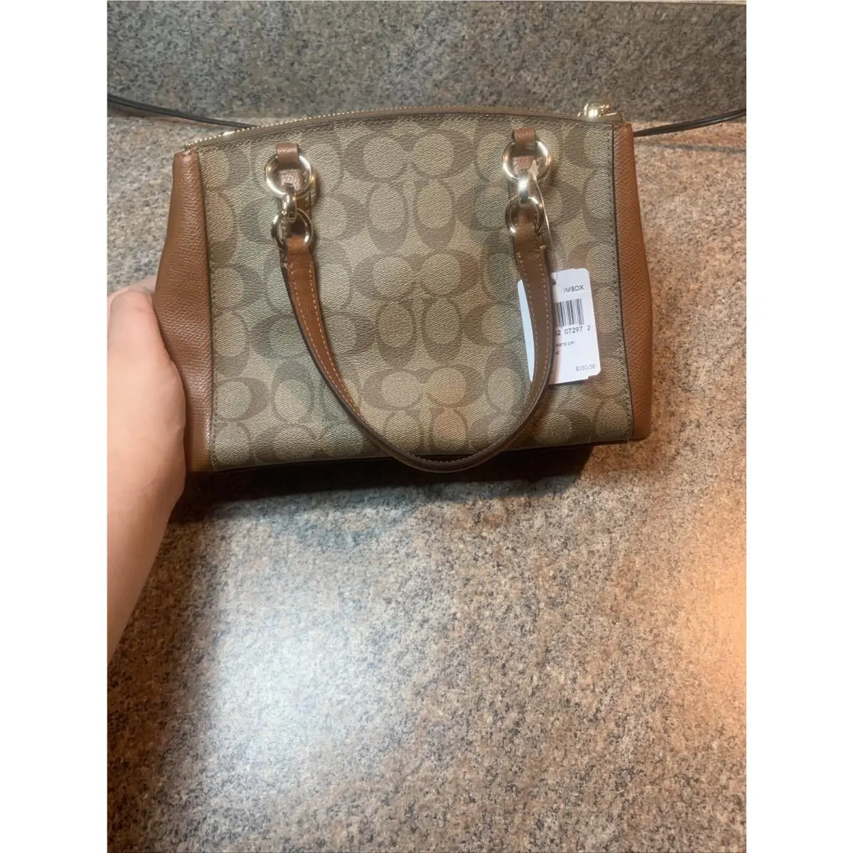W/tags Great Coach F36718 Mini Christie Carryall In Signature