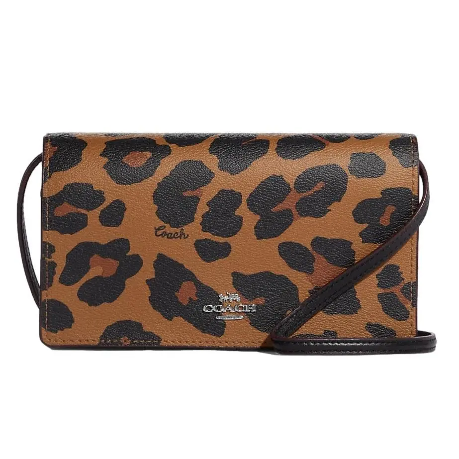 Coach Leopard Crossbody Phone Wallet Clutch Bag in Manufacturer Packaging