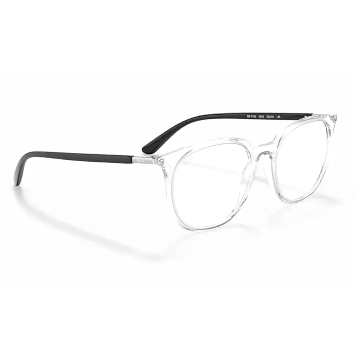 Ray-ban Eyeglasses RB 7190 5943 51-19 140 Crystal Clear Black Plastic Frames