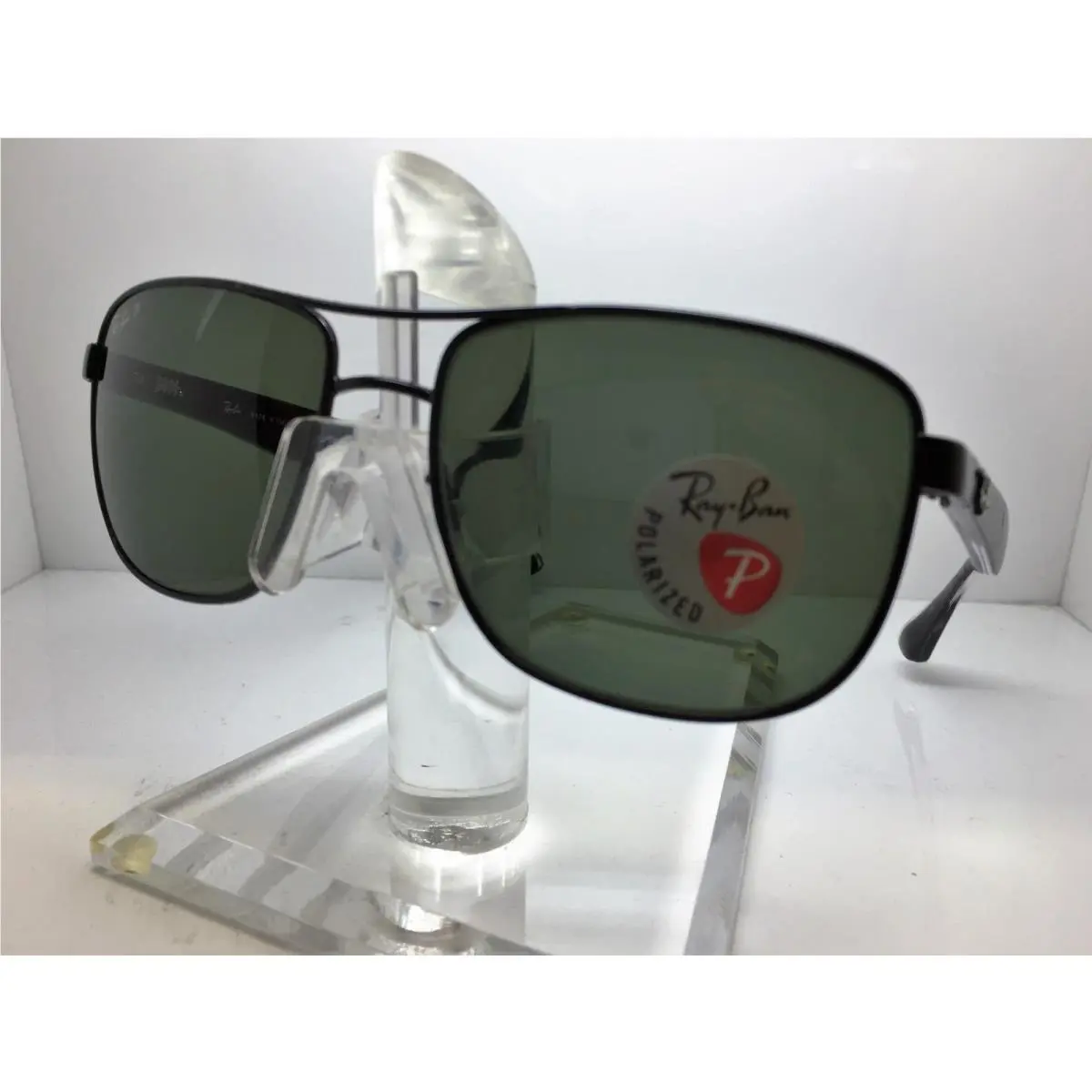 Rayban RB 3533 002/9A Black/green Polarized Lens 57MM