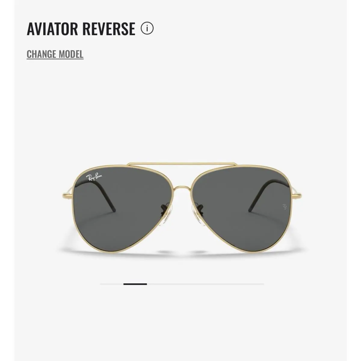 Ray Ban Aviator Reverse RBR0101S Gold Frames Black Lenses No Case 62 Size
