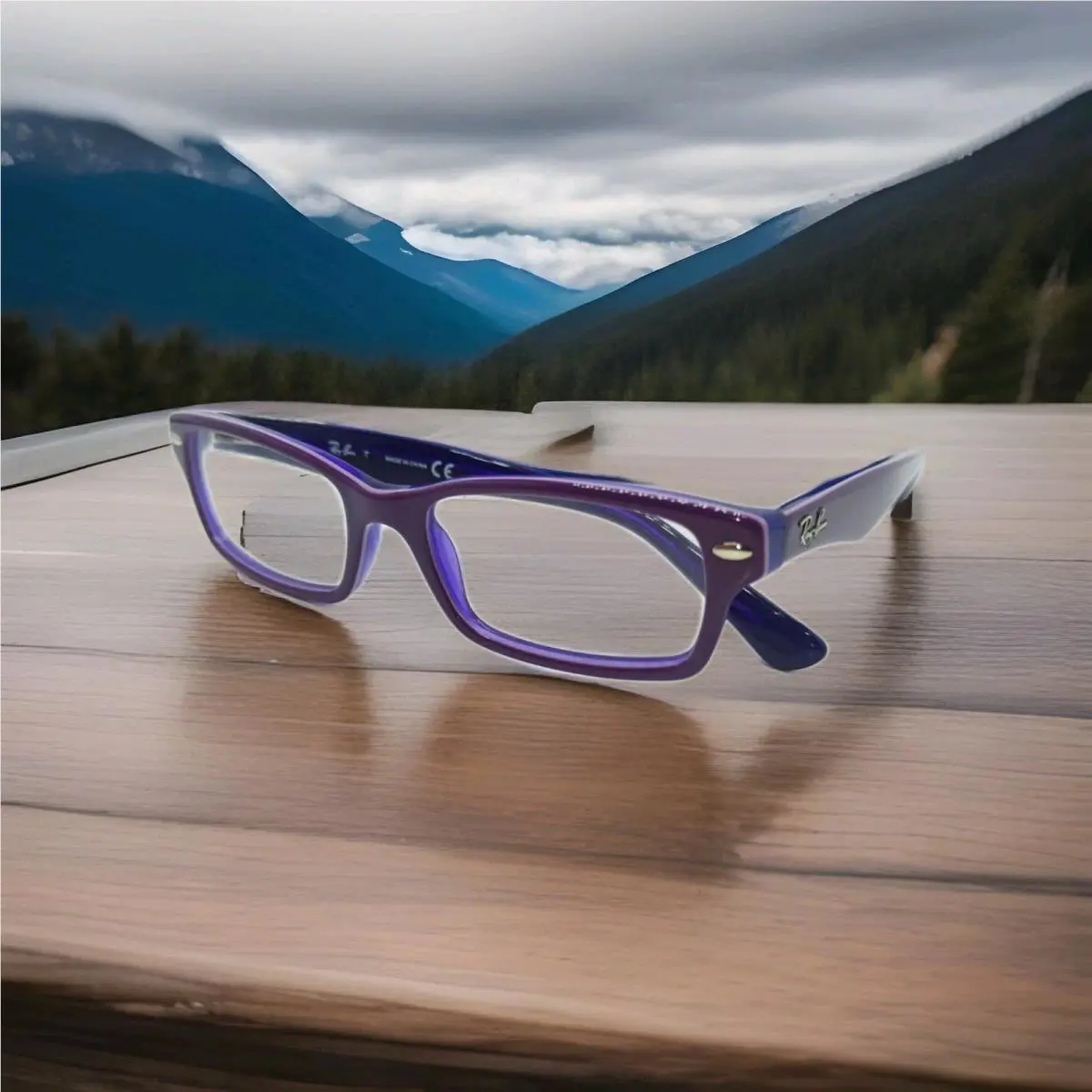 Ray Ban RB1530 3589 48 Eyeglasses For Kids Children Purple Frames Demo RX