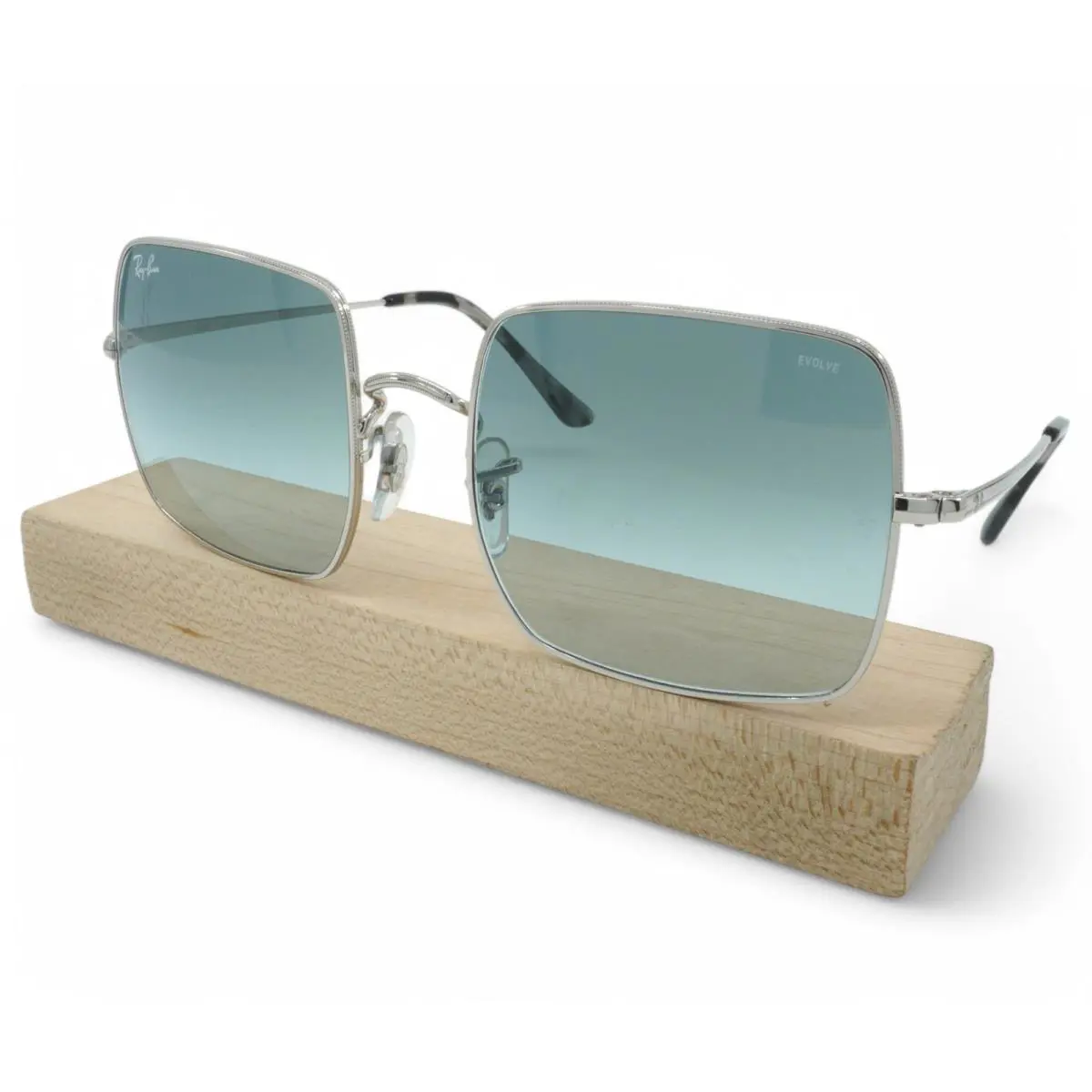 RB1971-9149/AD_54 Unisex Ray-ban Square 1971 Washed Evolve Sunglasses - Frame: POLISHED SILVER