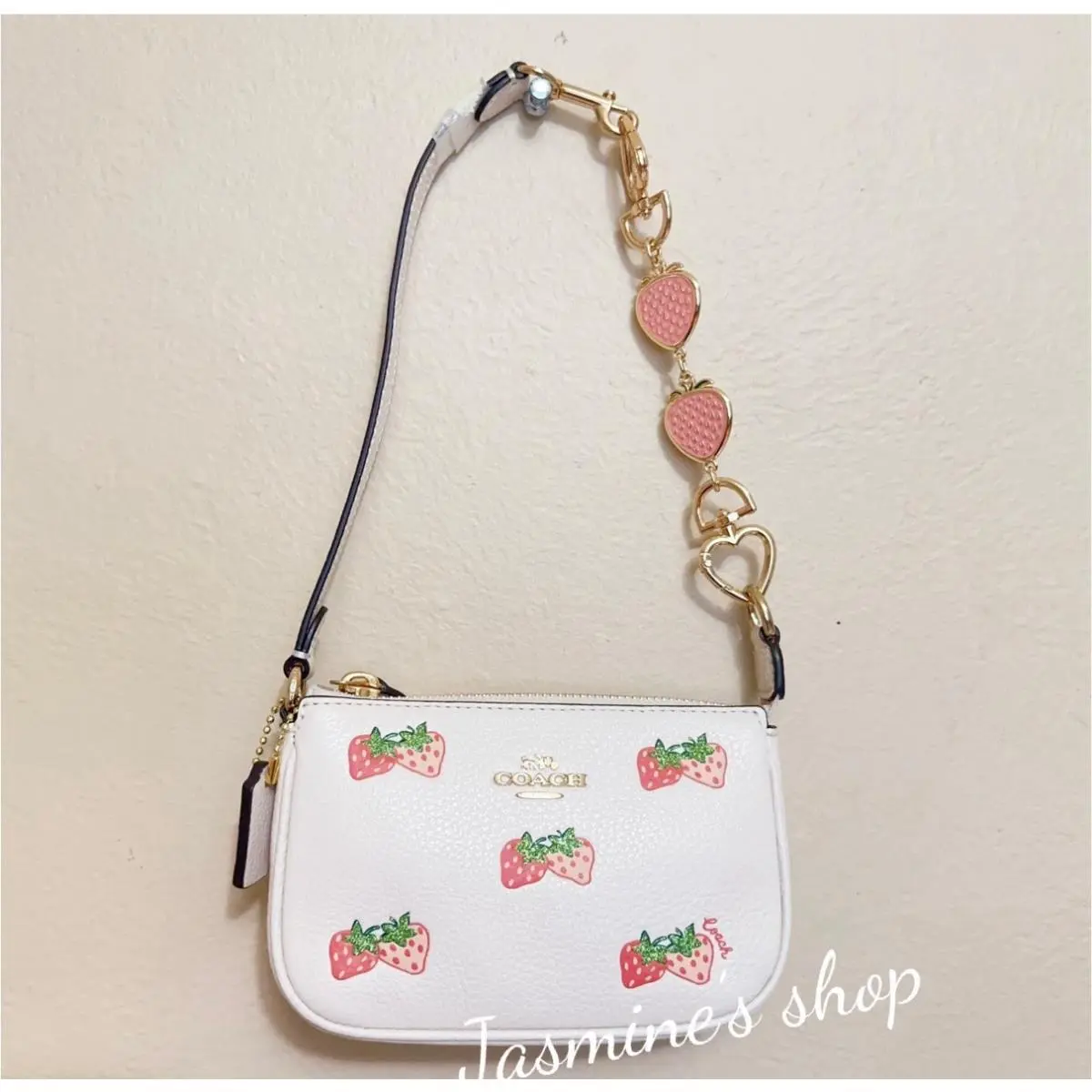 Coach Nolita 15 with Strawberry Print CB608+Free Cha