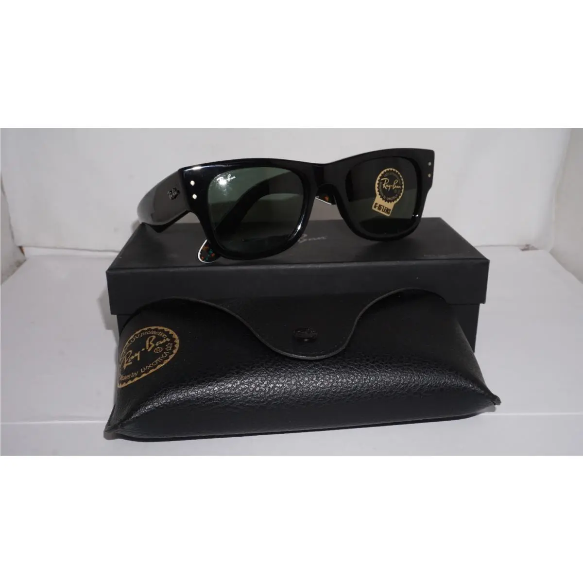 Ray Ban Sunglasses Mega Wayfarer Black G15 RB0840-S 1400/31 51 21 145