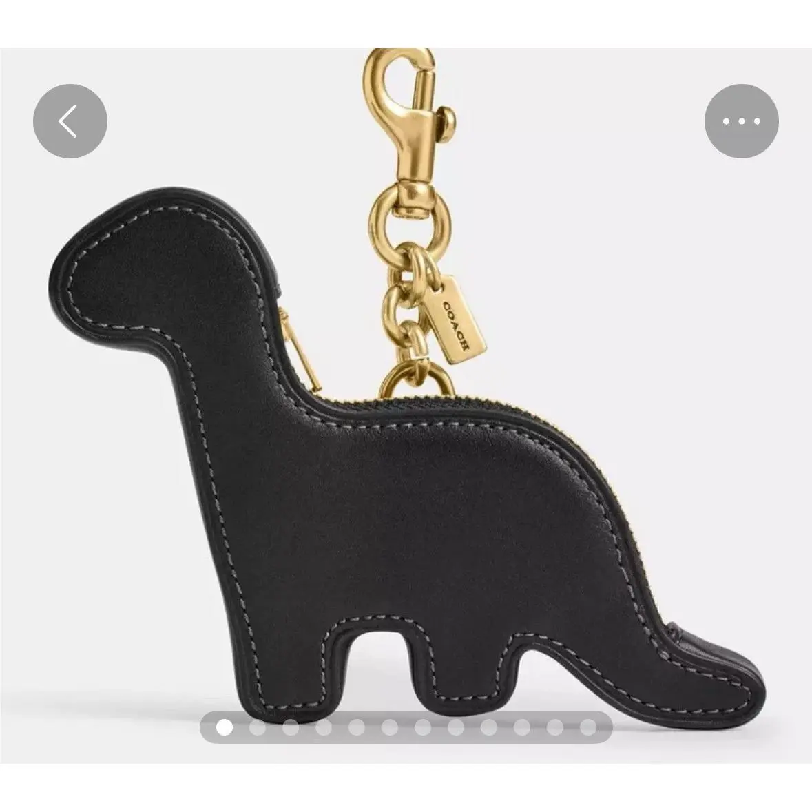 Coach Rexy Dinosaur Black Leather Coin Purse CBR56