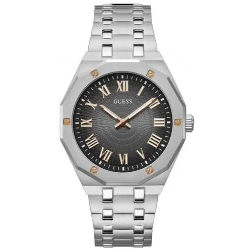 Guess Men`s Asset Quartz Black Dial Stainless Steel Watch - GW0575G1 - Dial: Black