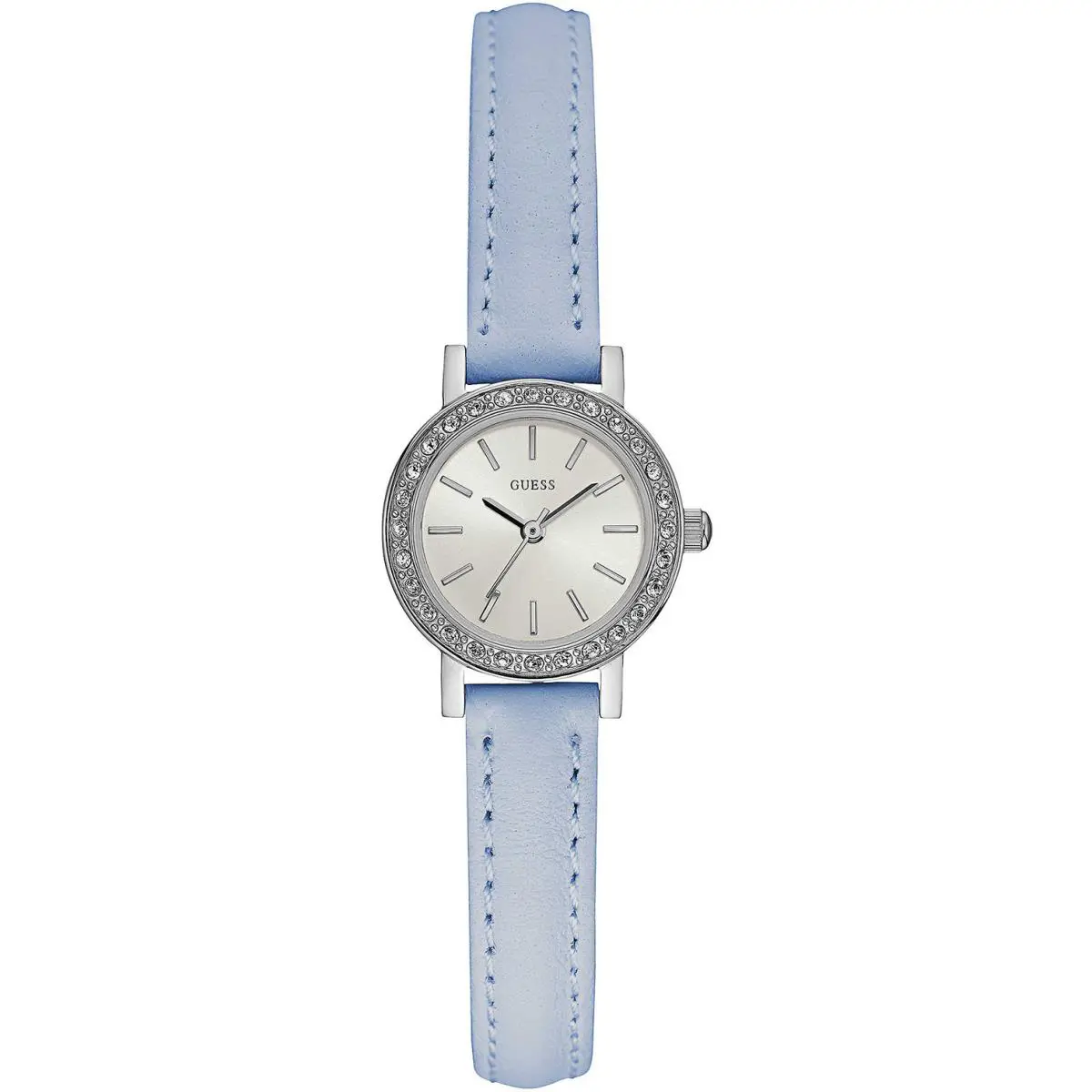 Guess W0885L2 Ladies Dress Stainless Steel Silver-tone Crystal Accented Bezel