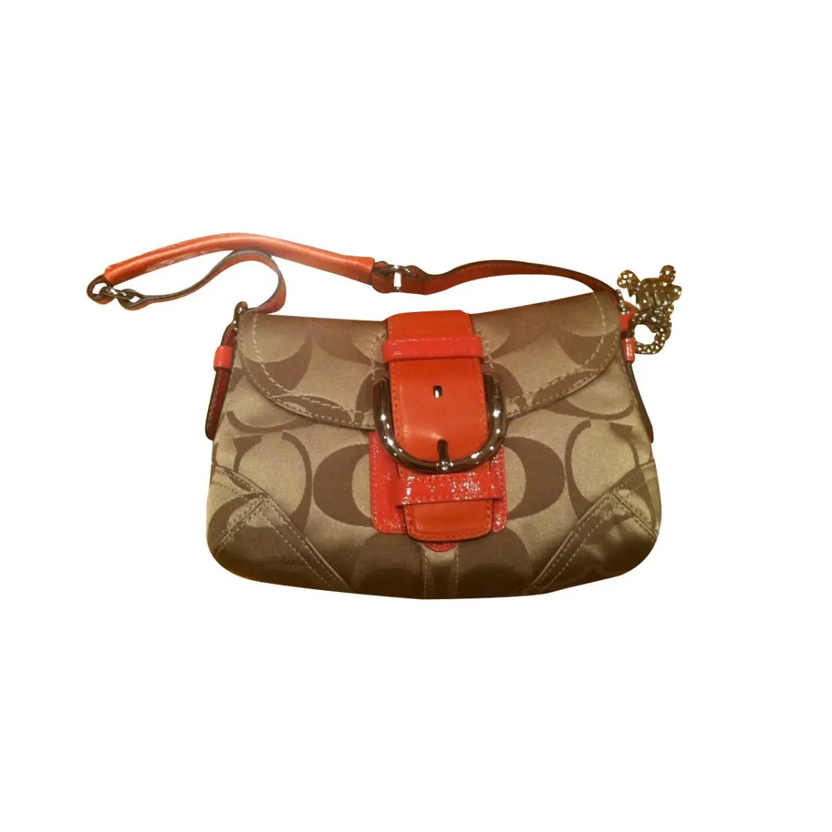 Autumn Tan and Orange Canvas Leather Signature Bag by Coach