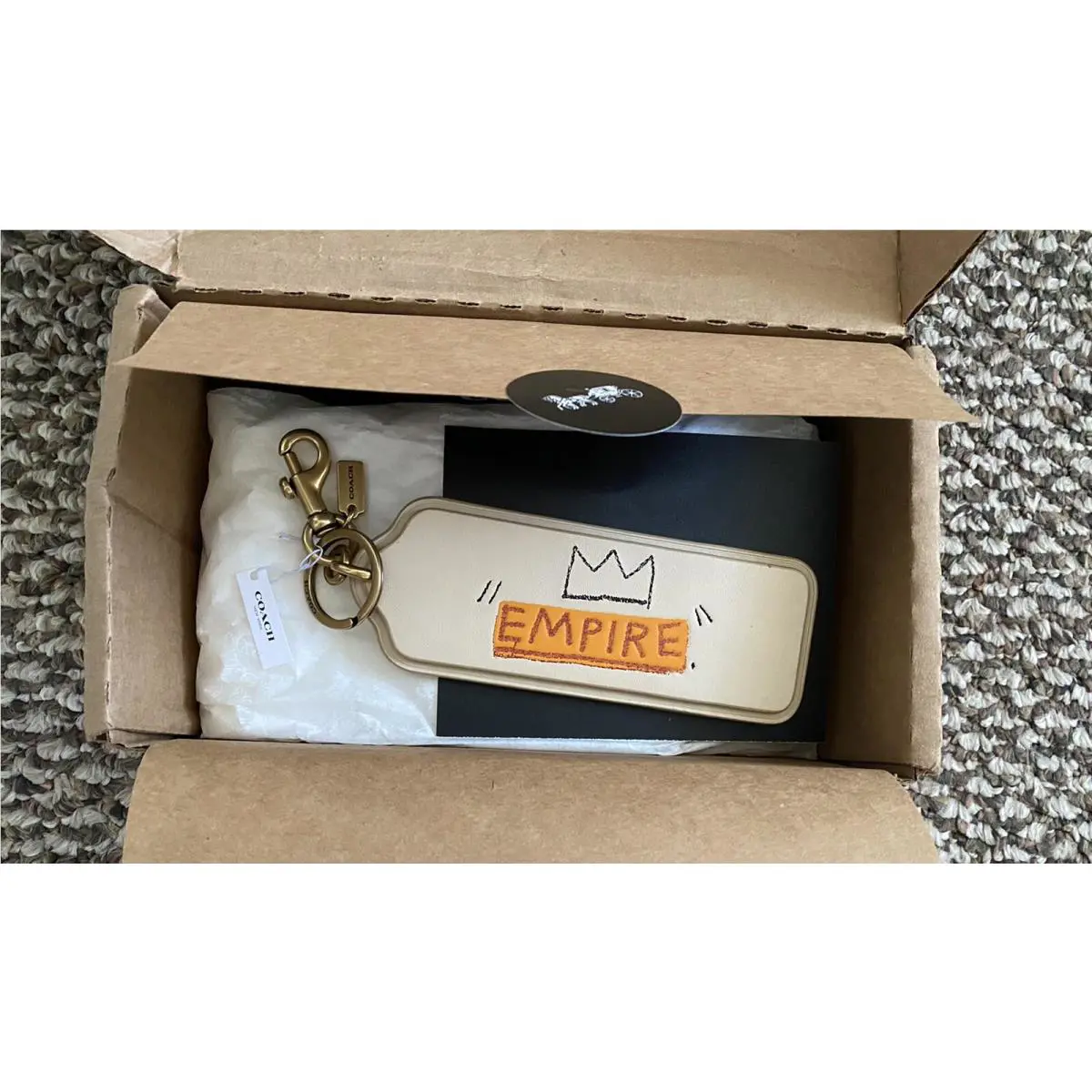 Coach X Jean-michel Basquiat Ivory Bag Charm Key Ring 6998