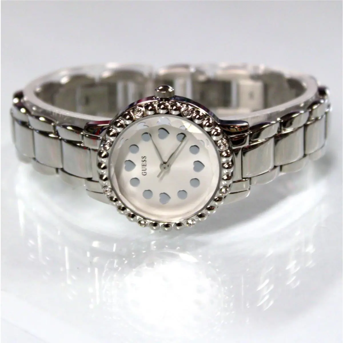 Guess W097L1 Silver Tone Chain Stainless Steel Women Small Dial Watch
