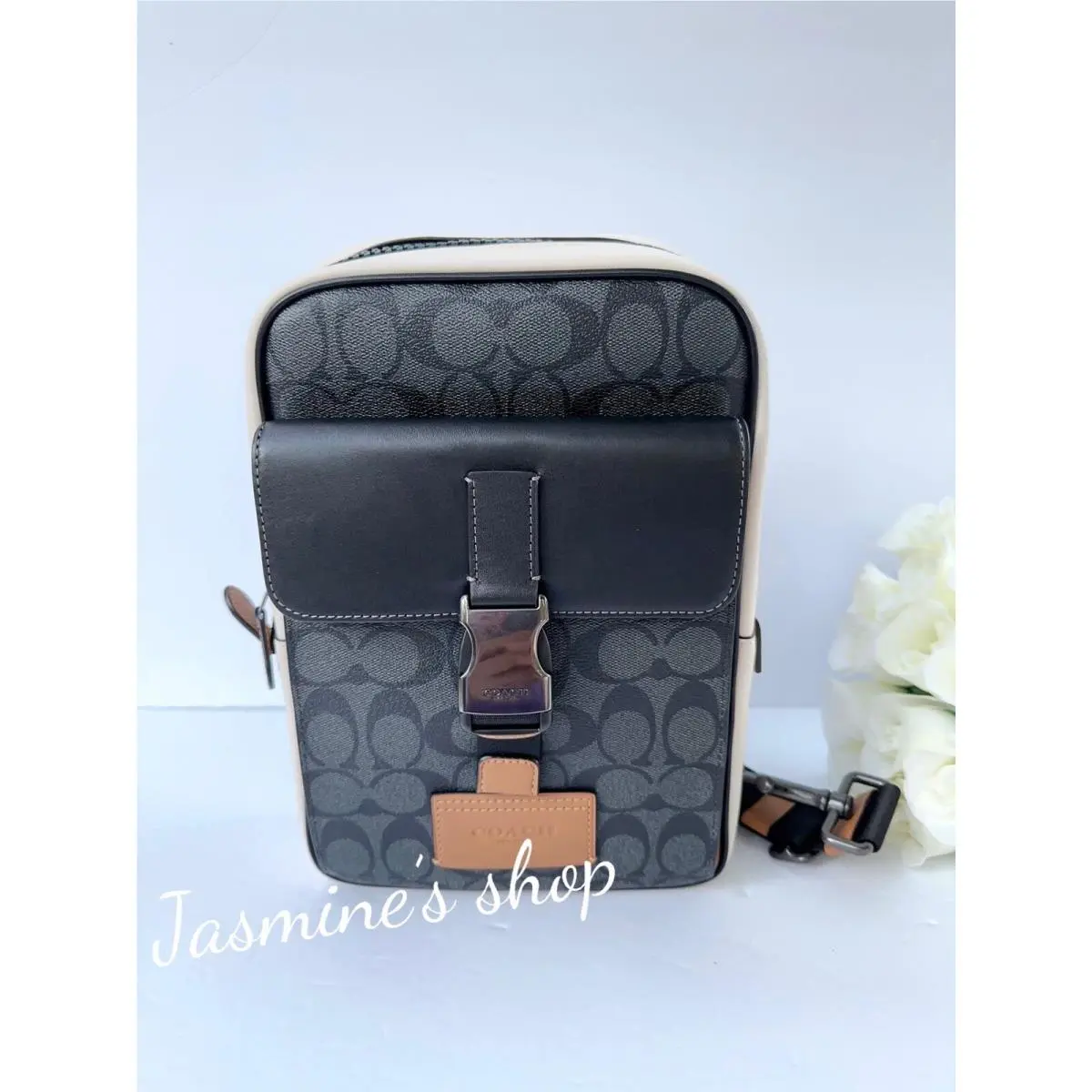 Coach Track Pack In Colorblock Signature Canvas CR269
