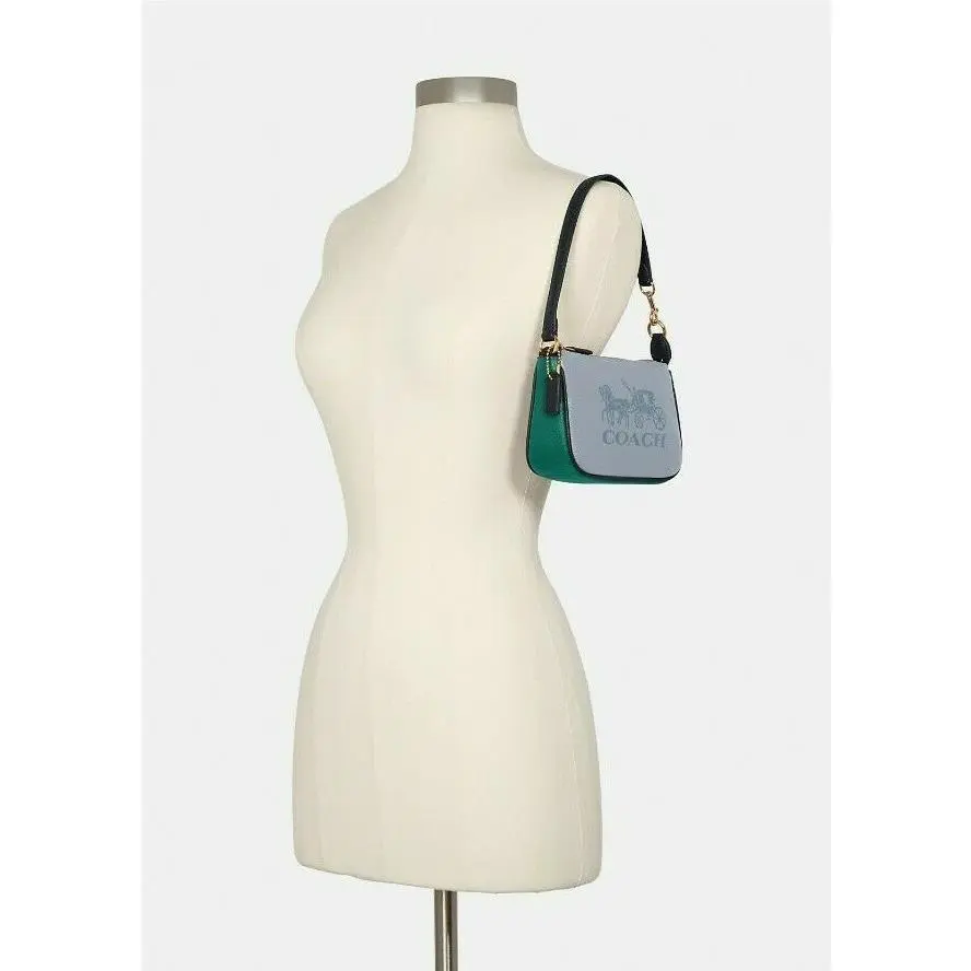 Coach C5579 Nolita 19 with Horse and Carriage Wristlet/mini Bag In Twilight