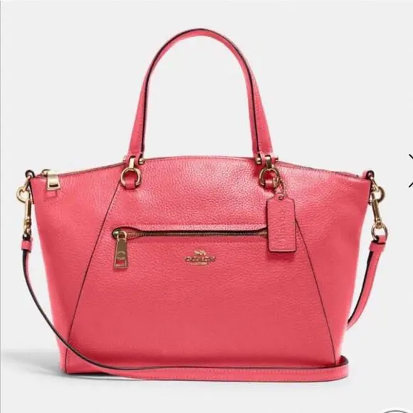 Coach Prairie Fuchsia Pebble Leather Satchel 79997