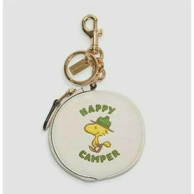 Coach X Peanuts Woodstock Pouch Bag Charm Woodstock Happy Camper 4318