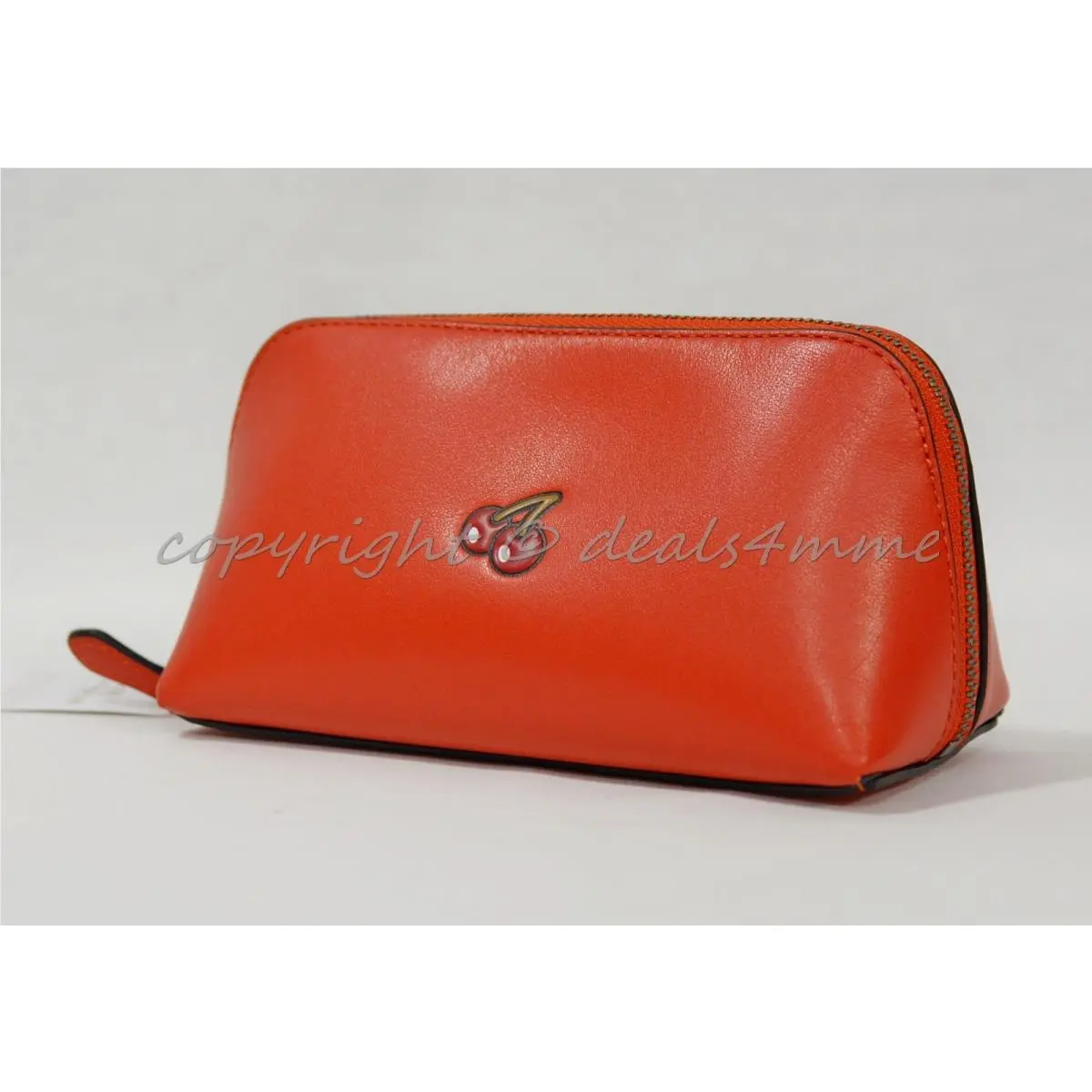 Coach F56712 Limited Edition Pac Man-cherry. Leather Cosmetic Case in Watermelon
