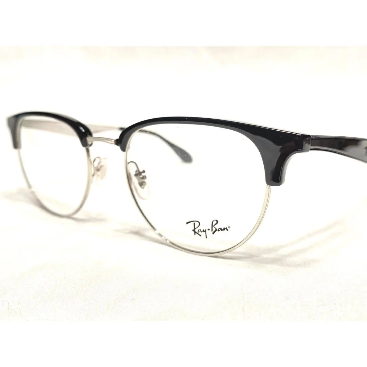 Ray Ban RB6396 2932 Black Silver Square Modern Eyeglasses Frames 51/19 140