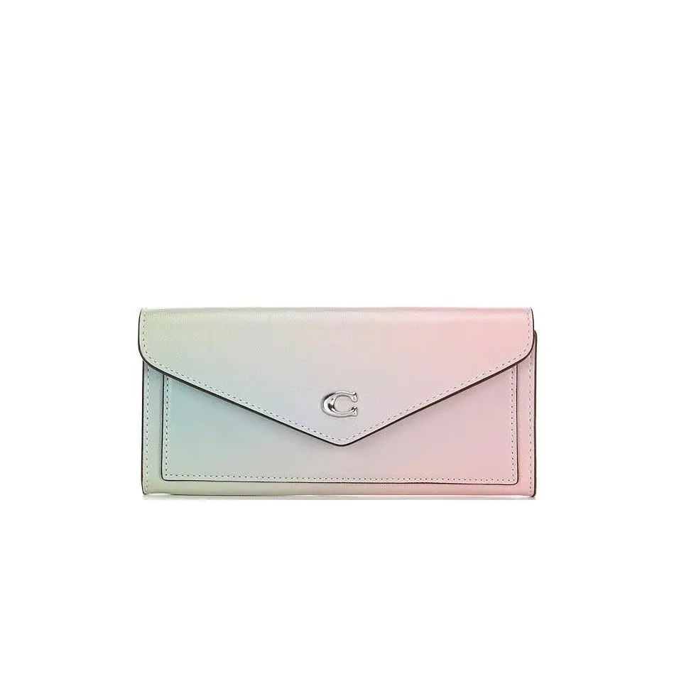 Coach Women`s Ombre Leather Wyn Soft Wallet Pale Pistachio/multi One Size - Multicolor