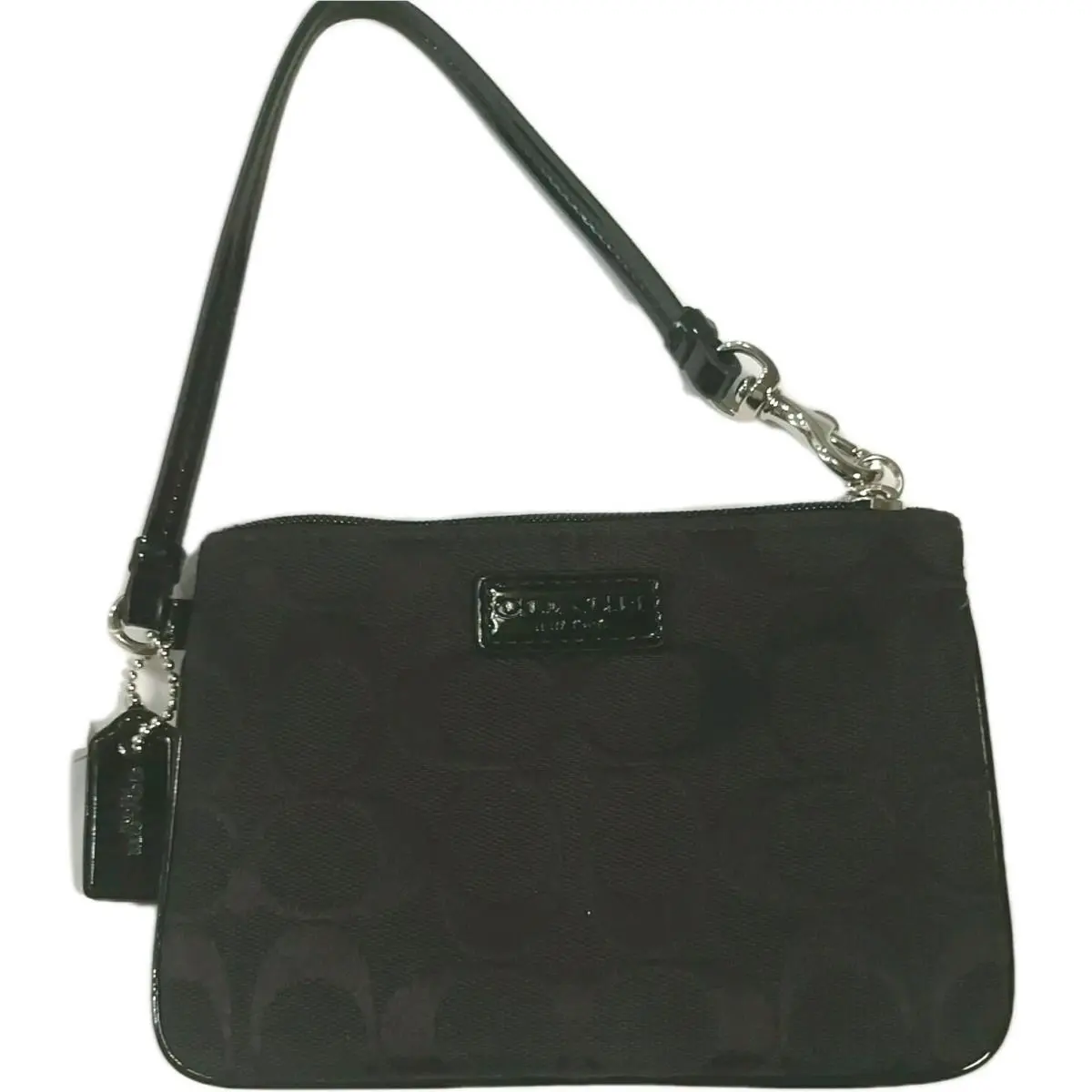 Signature Black Small Wristlet C8d by Coach