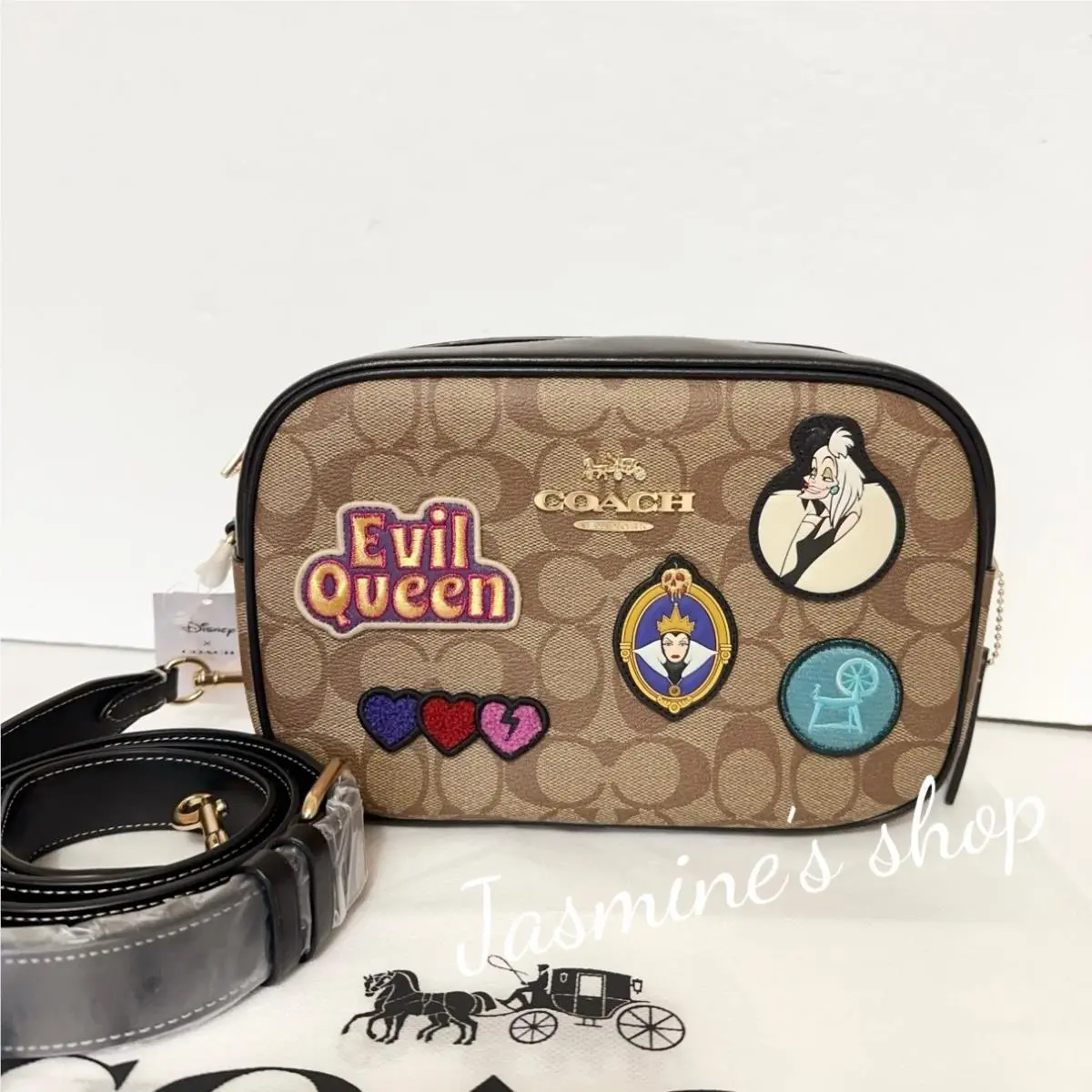 Coach Disney X Coach Jamie Camera Bag In Signature Canvas with Patches cc151