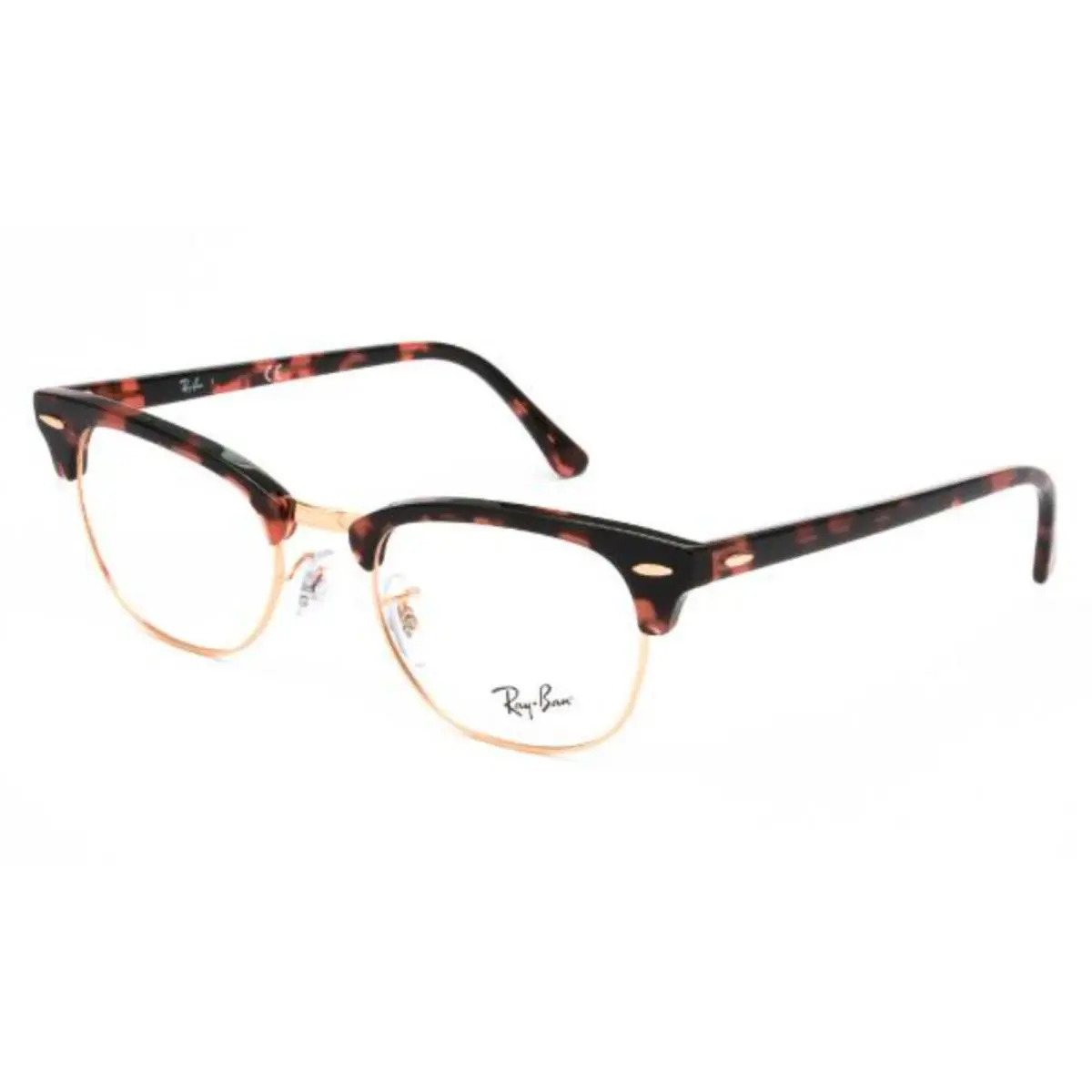 Ray-ban Clubmaster Eyeglasses RB 5154 8118 51-21 Tortoise Rose Gold Frames - Frame: Rose Gold, Lens: Demos with imprint