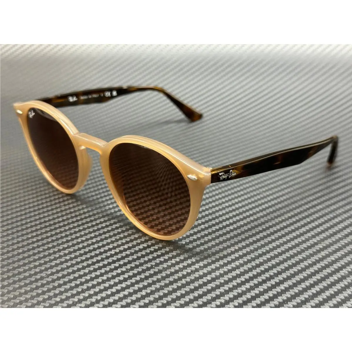Ray Ban RB2180 678846 Beige Pink Gradient Grey Unisex 51 mm Sunglasses