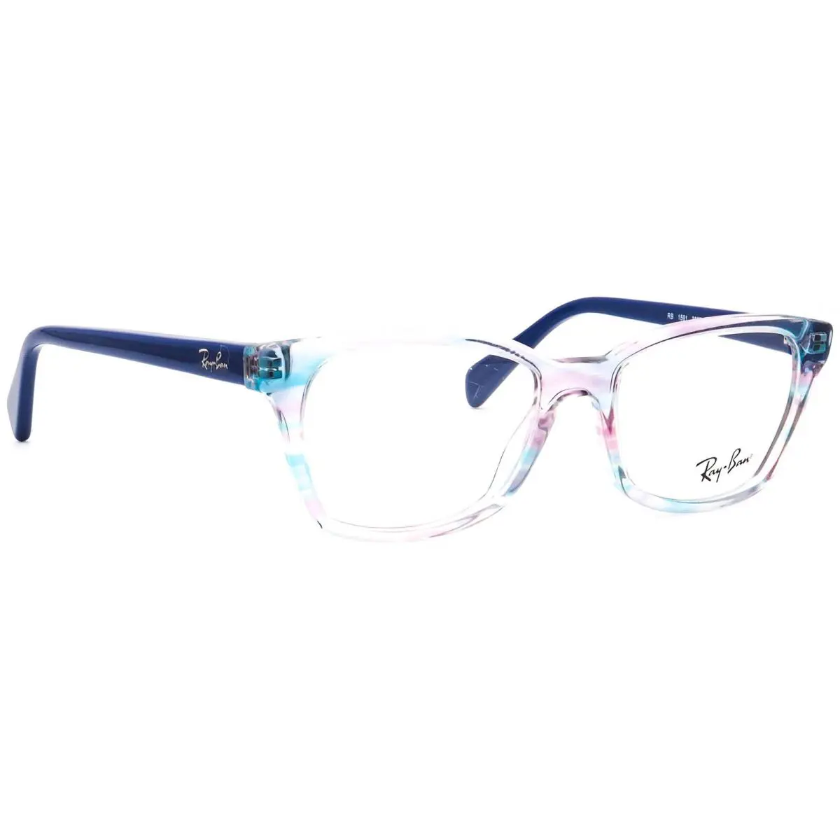 Ray-ban Small Eyeglasses RB 1591 3807 Purple Blue Square Frame 48 16 130