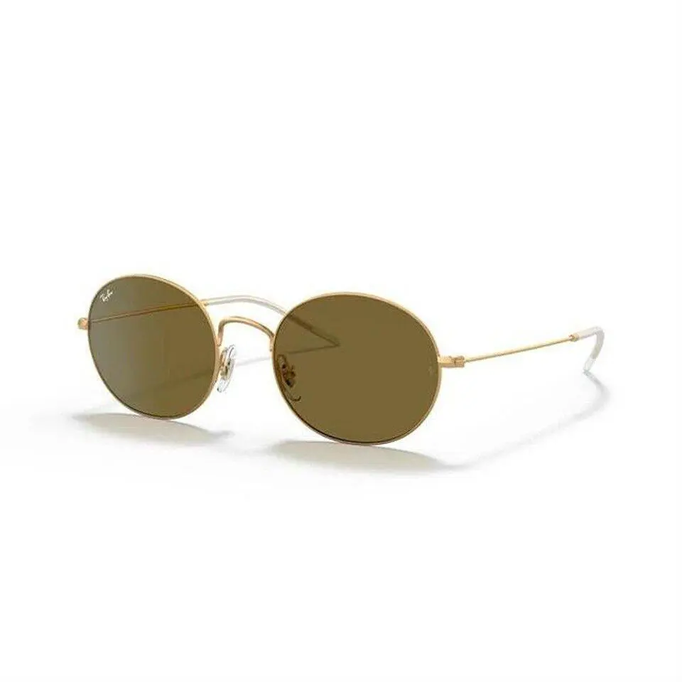 Ray-ban Gold Brown Classic Round Shape Rb3594 901373 Unisex Sunglasses
