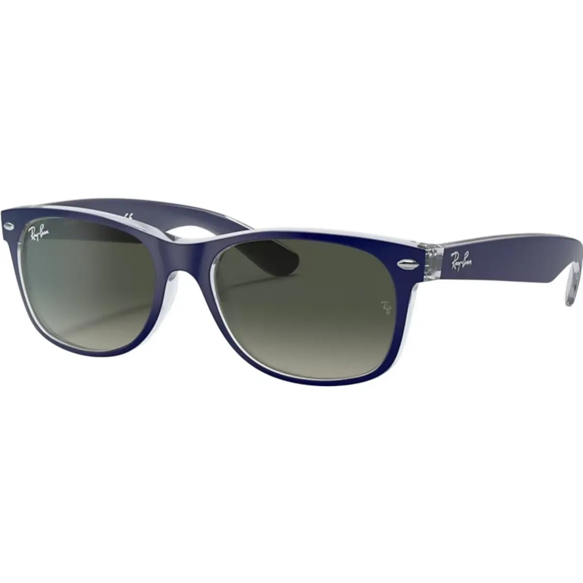 Ray-ban New Wayfarer Color Mix Adult Wayfarer Color Mix Matte Blue/grey 55mm Sunglasses - Frame: Blue, Lens: Gray