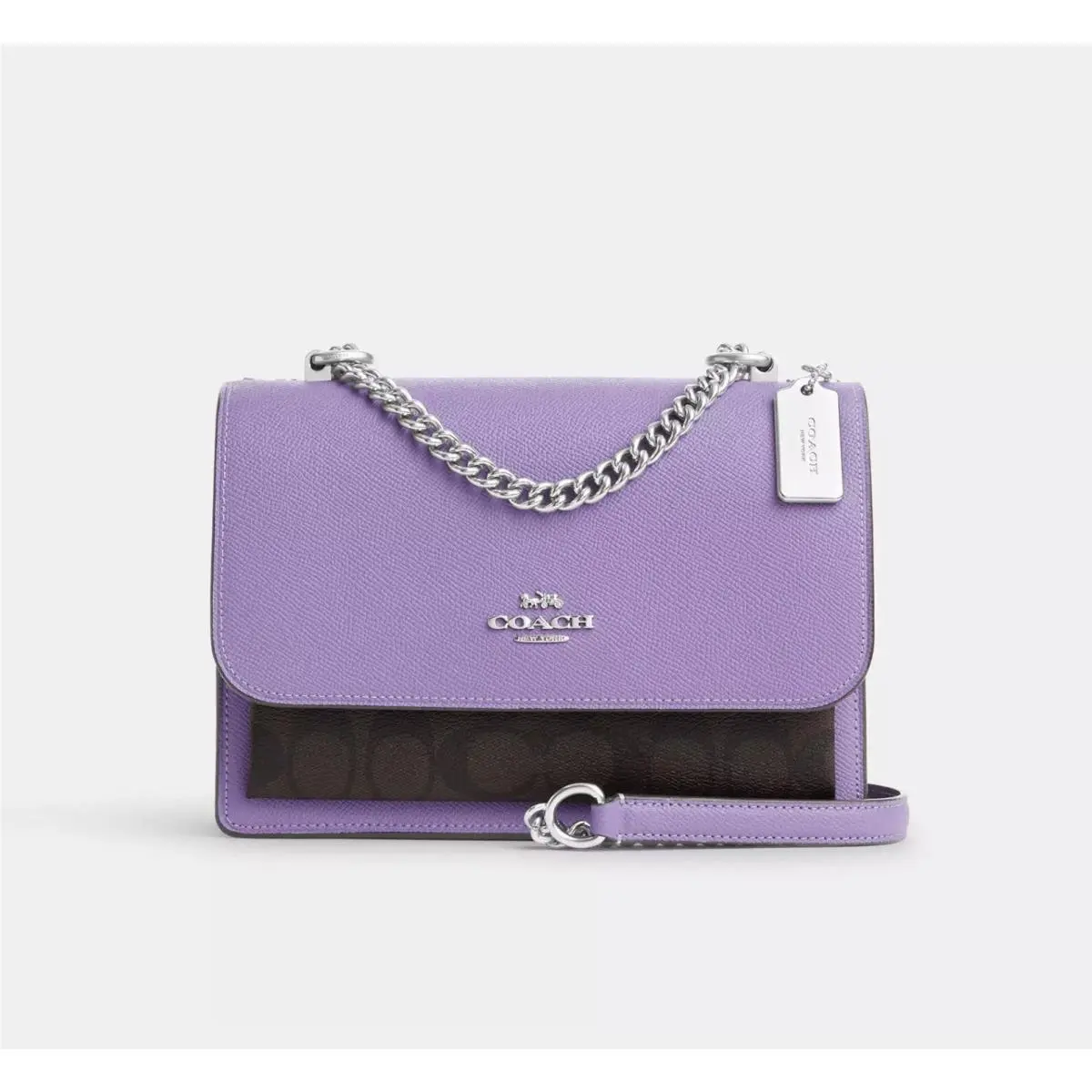 Coach Klare Crossbody in Signature Canvas Silver/brown/iris