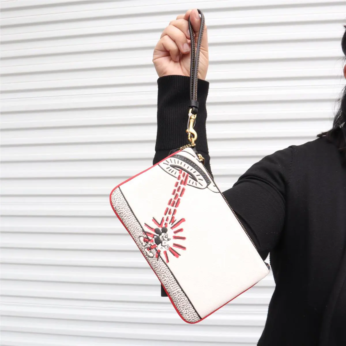 Coach Ufo Strike Mickey Wristlet Wallet