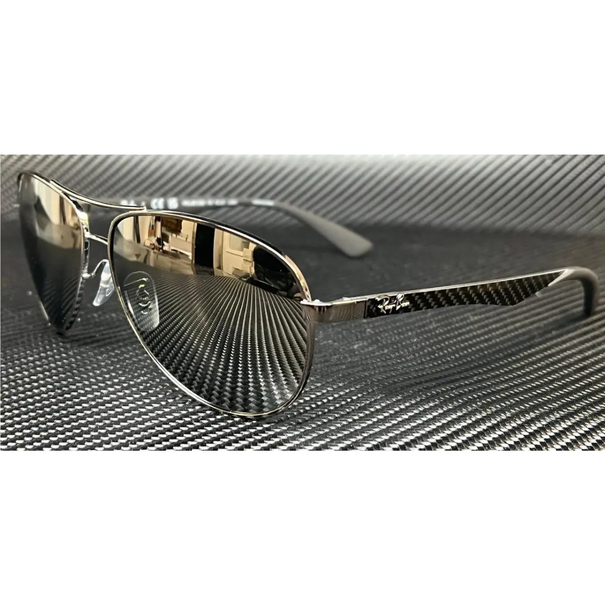 Ray Ban RB8313 004 K6 Titanium Grey Polarized 61 mm Men`s Sunglasses