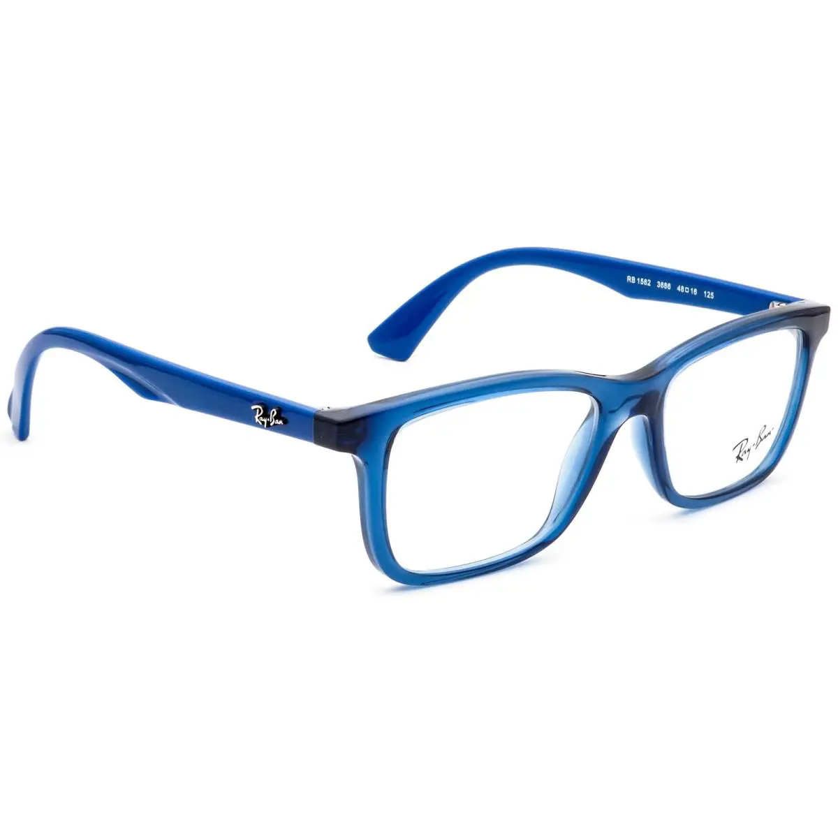 Ray-ban Kids` Eyeglasses RB 1562 3686 Blue Rectangular Frame 48 16 125