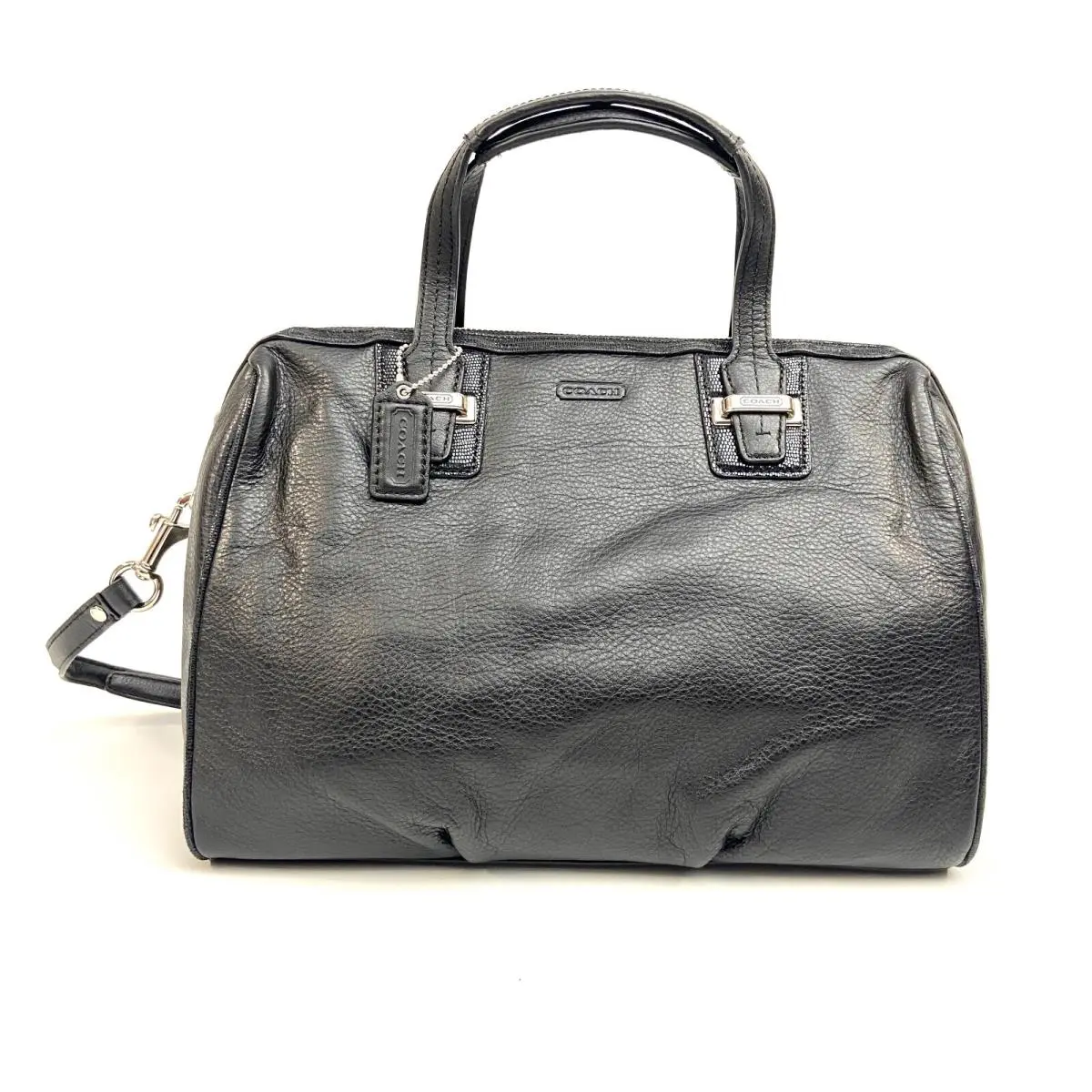 Coach Taylor Leather Satchel Black F25296